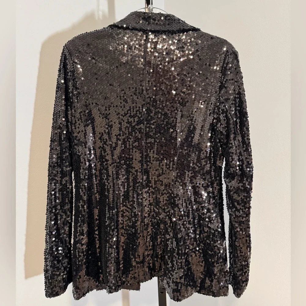City Chic Sequin Single Breasted Blazer Plus Size - Size 12W